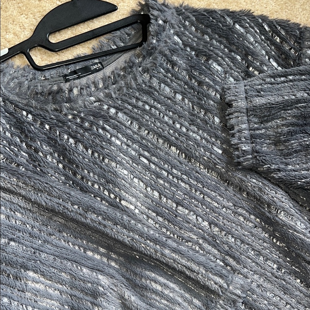 Gray Textured Sweater